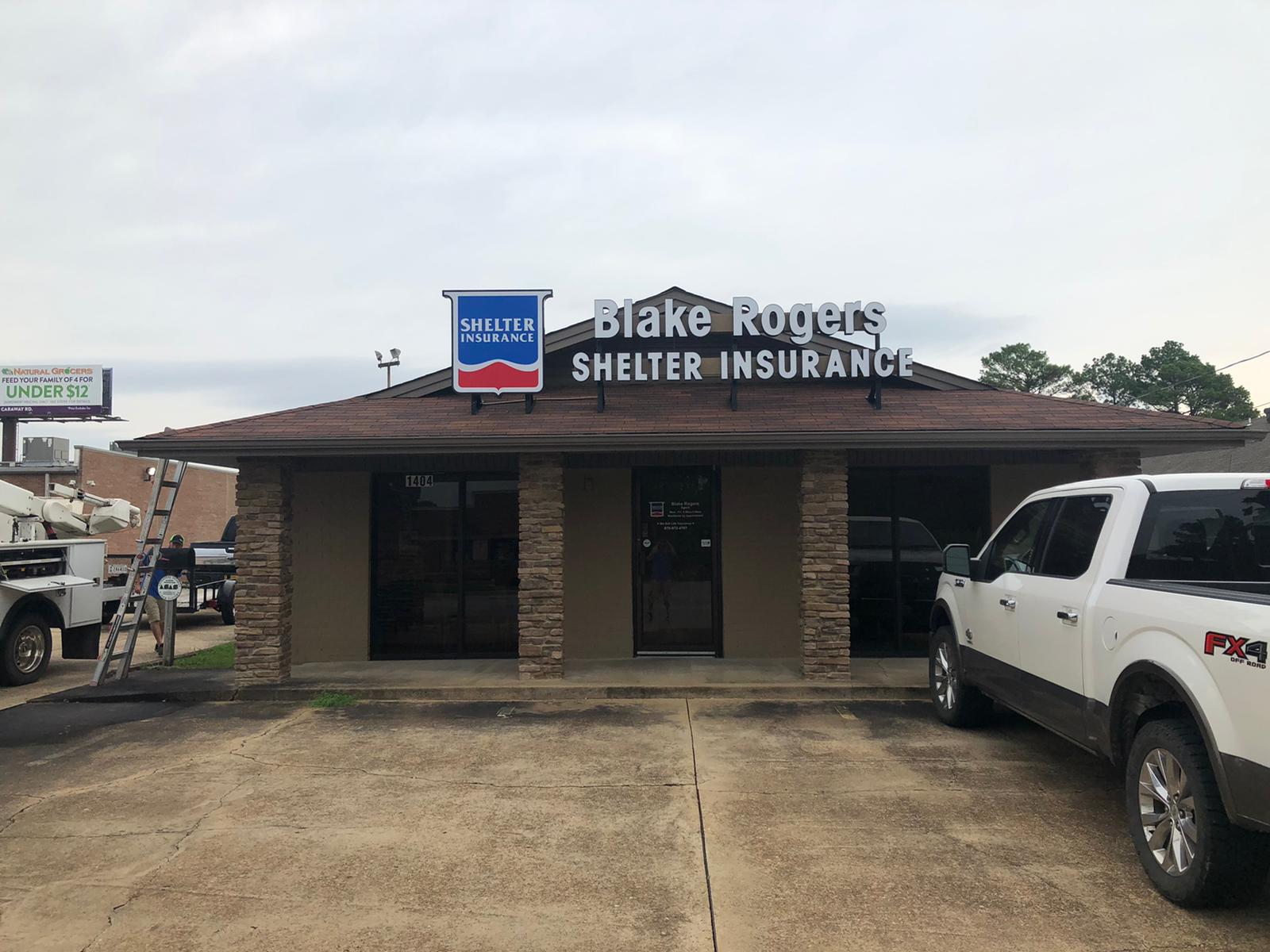 Shelter Insurance commercial sign