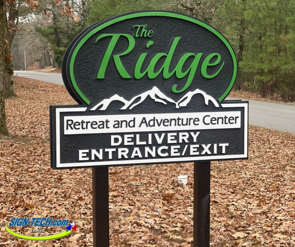 the ridge entrance/exit sign