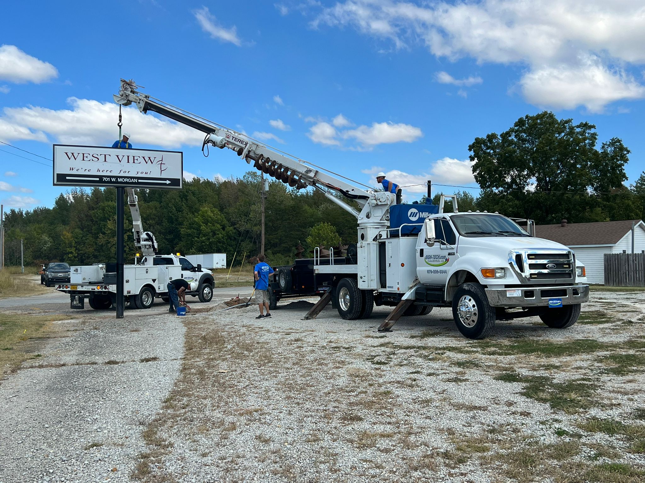 West view church sign install