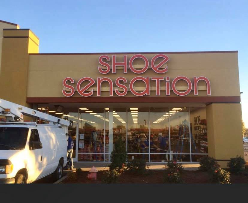 Shoe Sensation commercial sign install