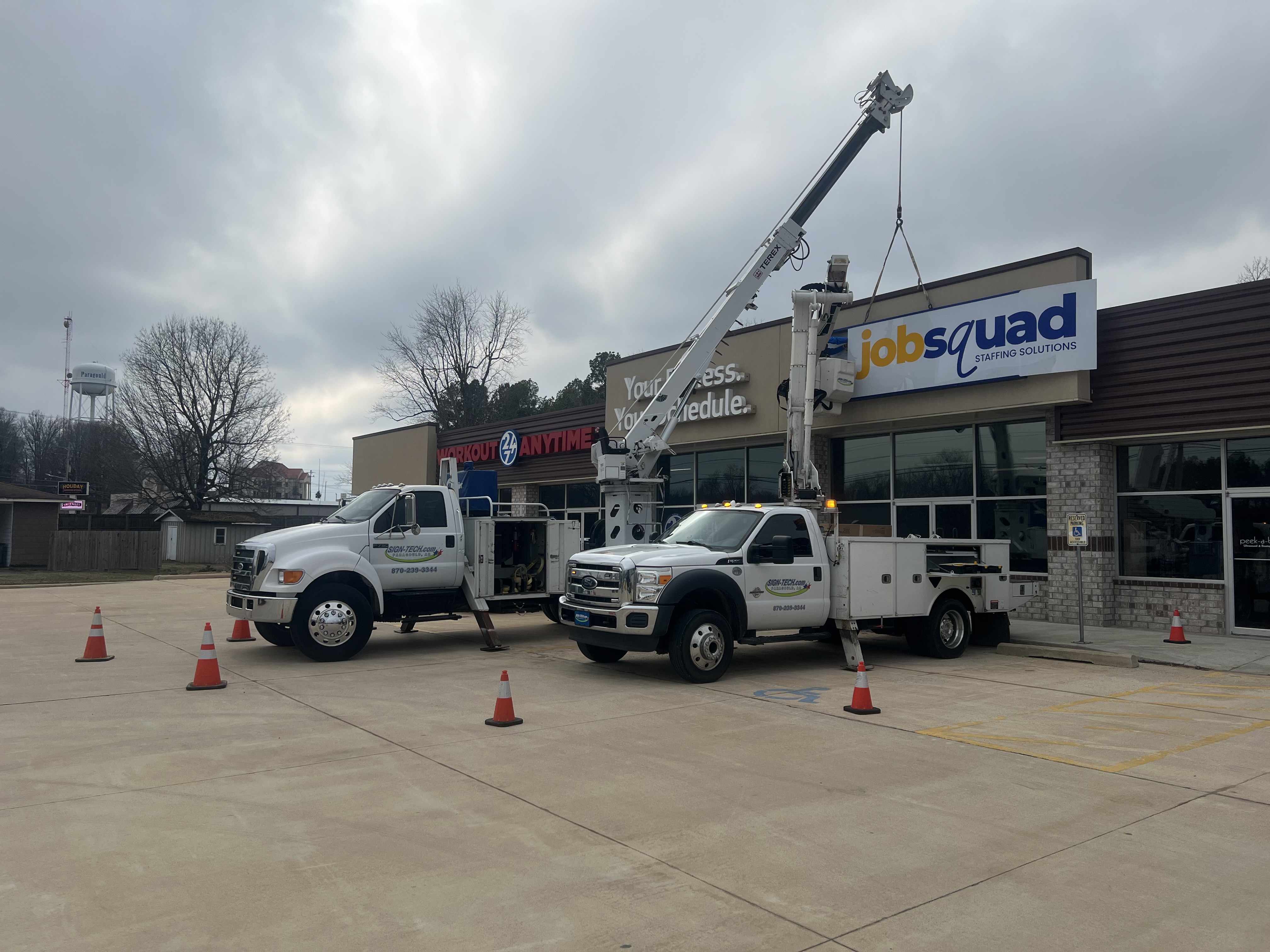 commercial sign installation
