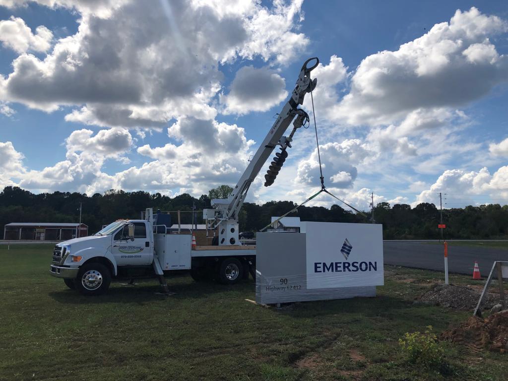 emerson commercial sign installation