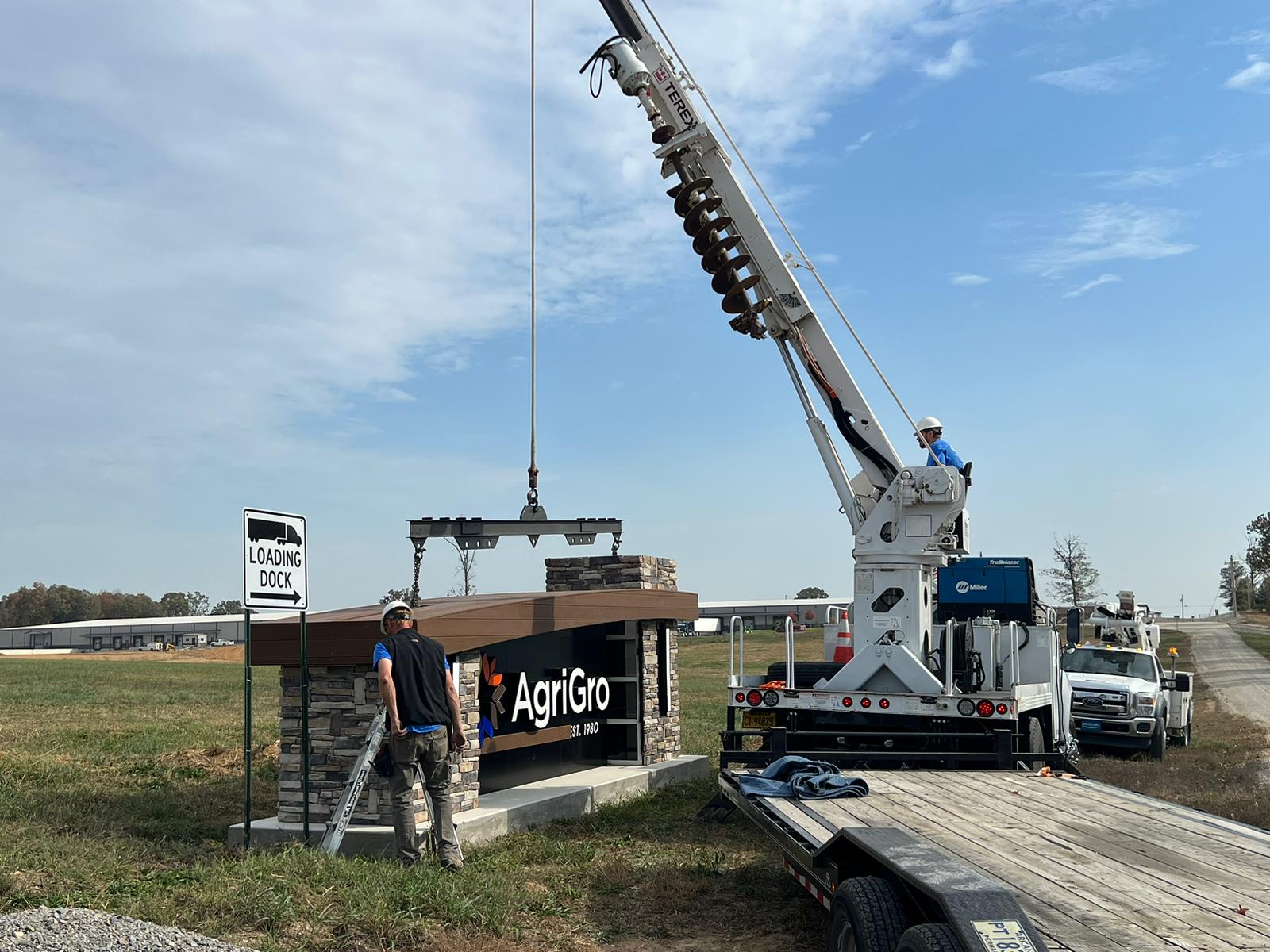 installation of commercial sign by Sign Tech