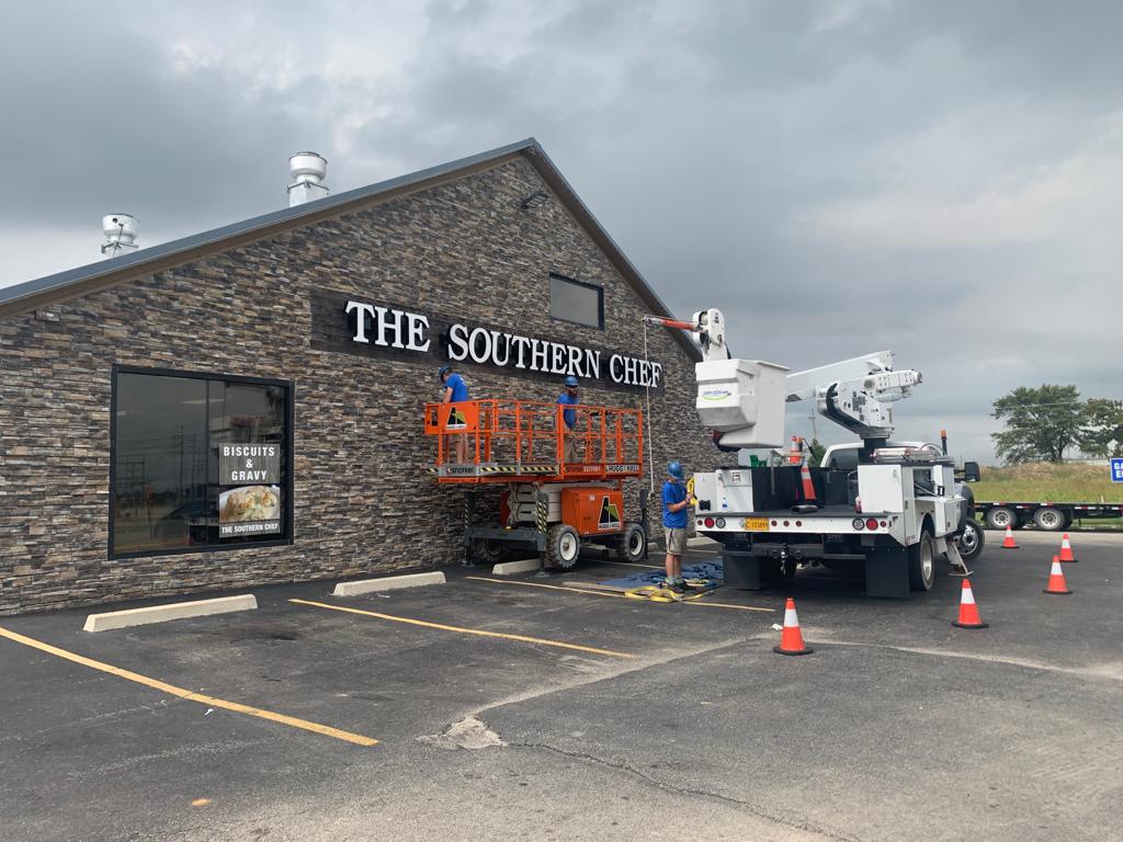 The Southern Chef business signage installation