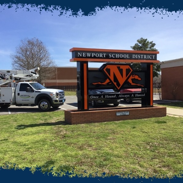 newport school district sign made by sign-tech.com