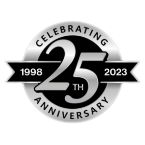 Sign-Tech celebrating their 25th anniversary badge