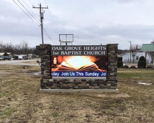 oak grove church onsite sign